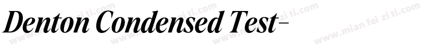 Denton Condensed Test字体转换